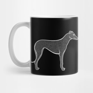 Greyhounds in Love - black and white detailed dog design Mug